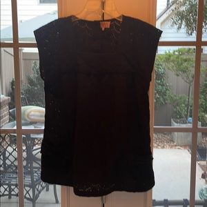 Madras black top, size small.